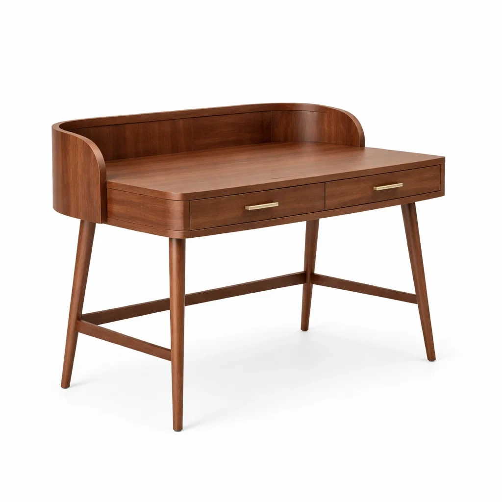 Scrivania in legno noce scuro-rawlino