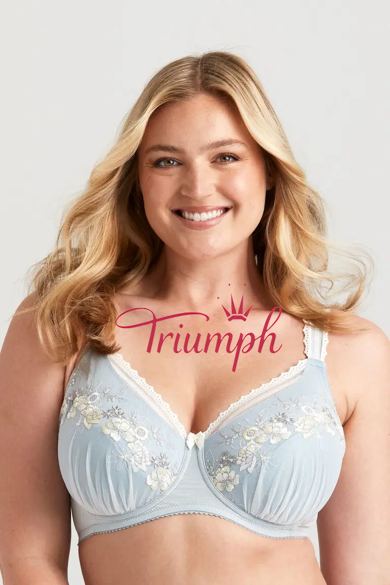 Triumph - 3 piese. ❤2025 Nou sutien fără inel cu broderie florală
