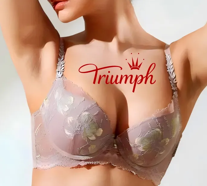 Triumph🎄 (3 bucăți) Sutien ultra-subțire floral romantic