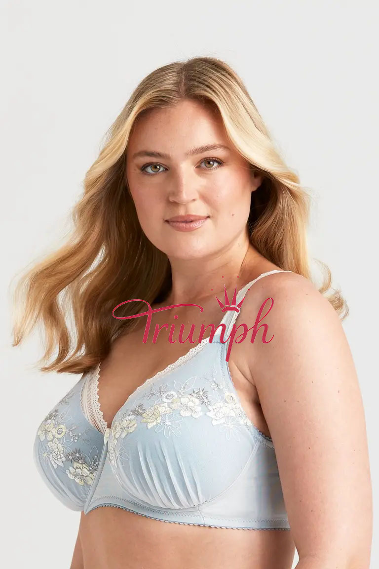 Triumph - 3 piese. ❤2025 Nou sutien fără inel cu broderie florală