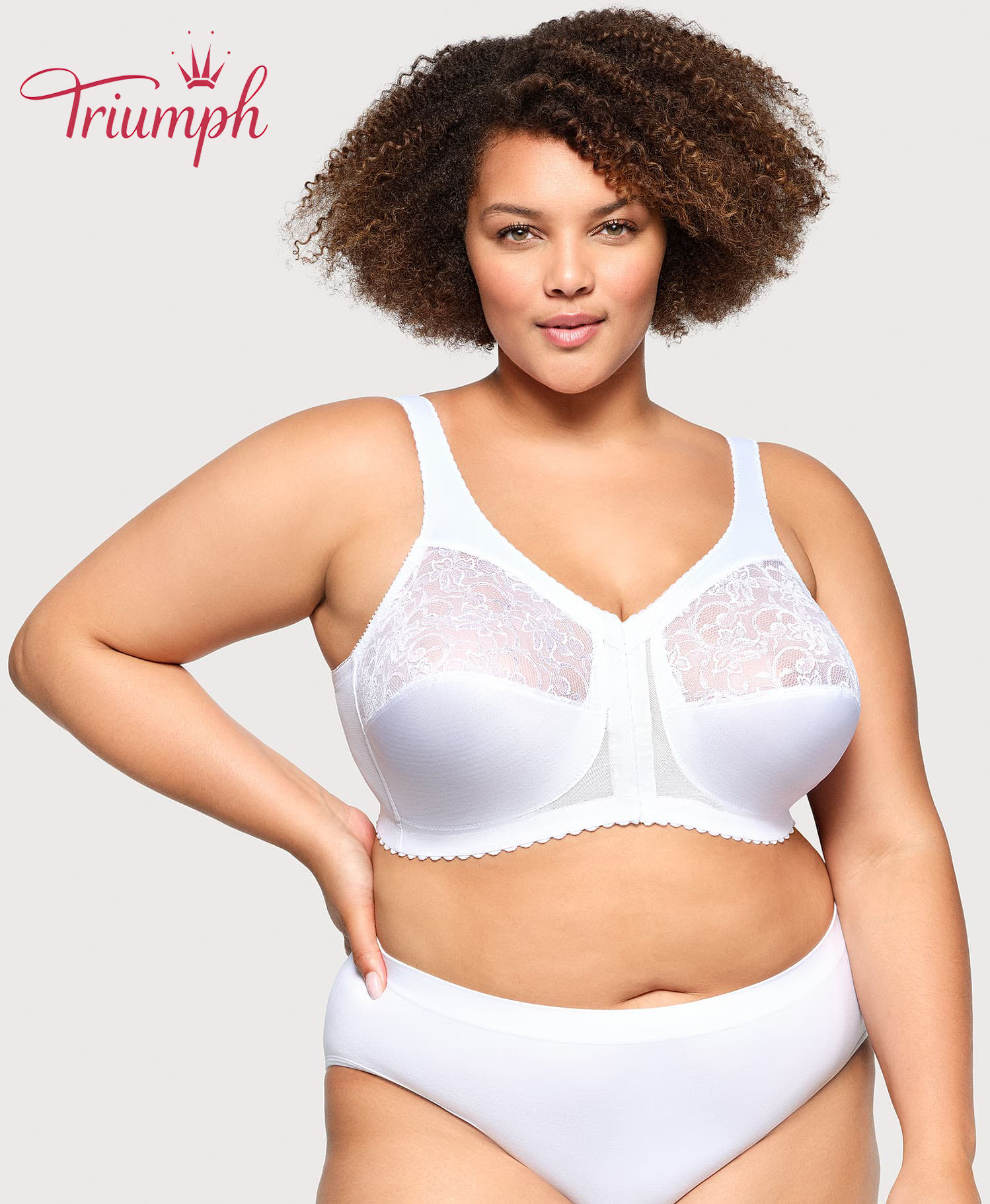 Triumph - 3 bucăți.🙌Sutien mărime mare, cel mai bine vândut, cu închidere frontală