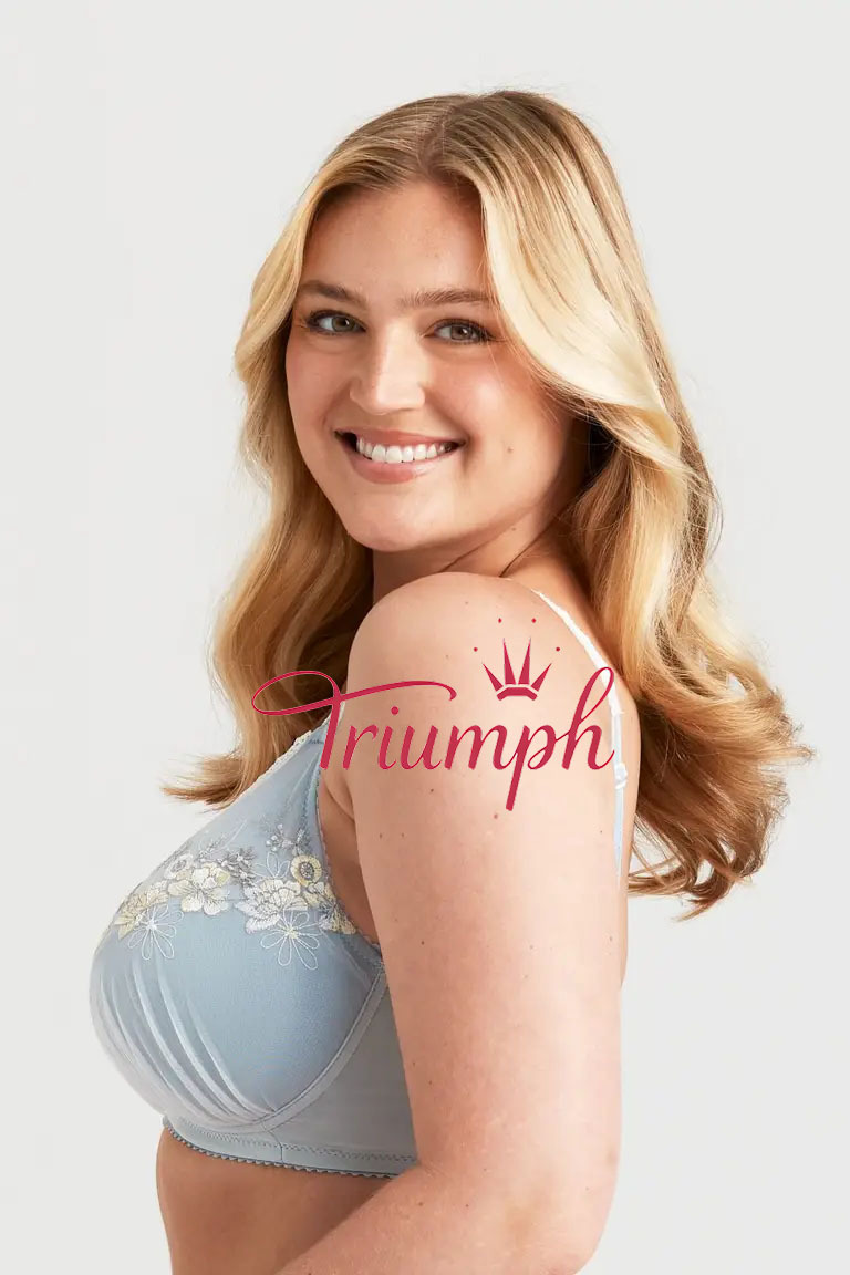 Triumph - 3 piese. ❤2025 Nou sutien fără inel cu broderie florală