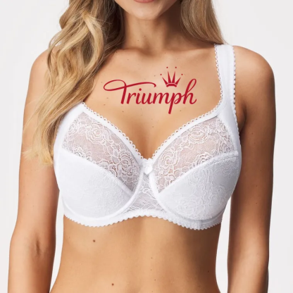 Triumph❤ (3 bucăți) Mână tricotate confortabil dantelă moale plus dimensiunea sutien