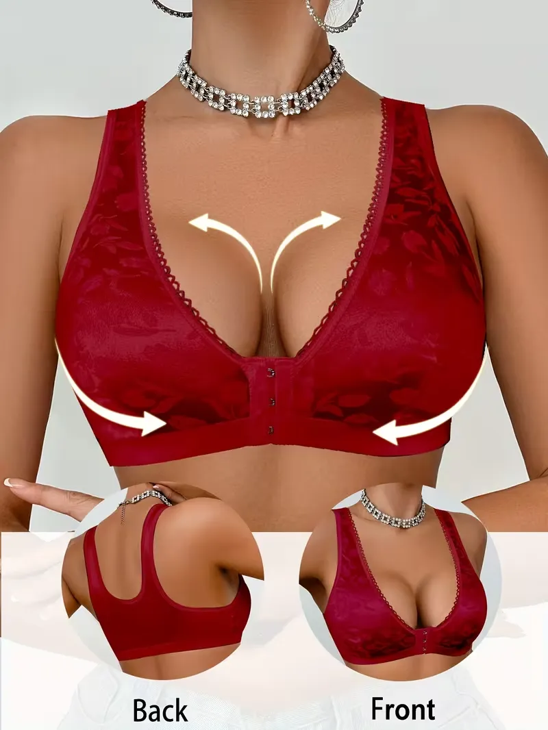 Sutien Triumph® cu închidere frontală, pachet de 3 👑, mărime mare