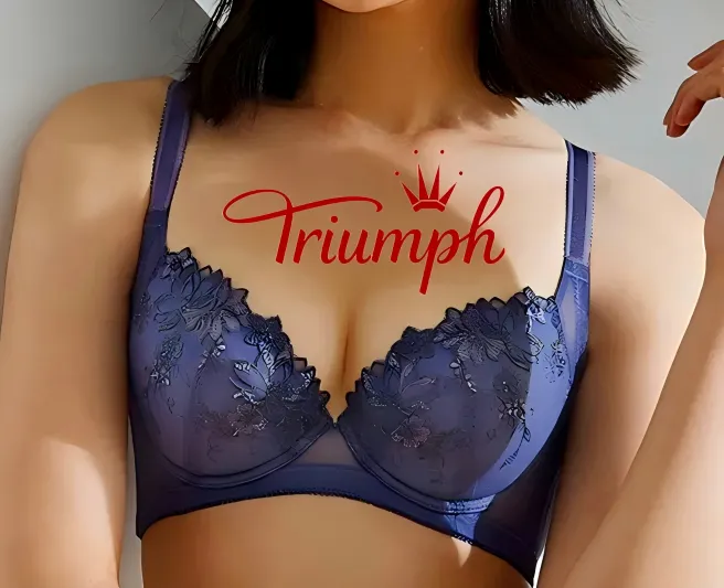 Triumph🎄 (3 bucăți) Sutien ultra-subțire floral romantic