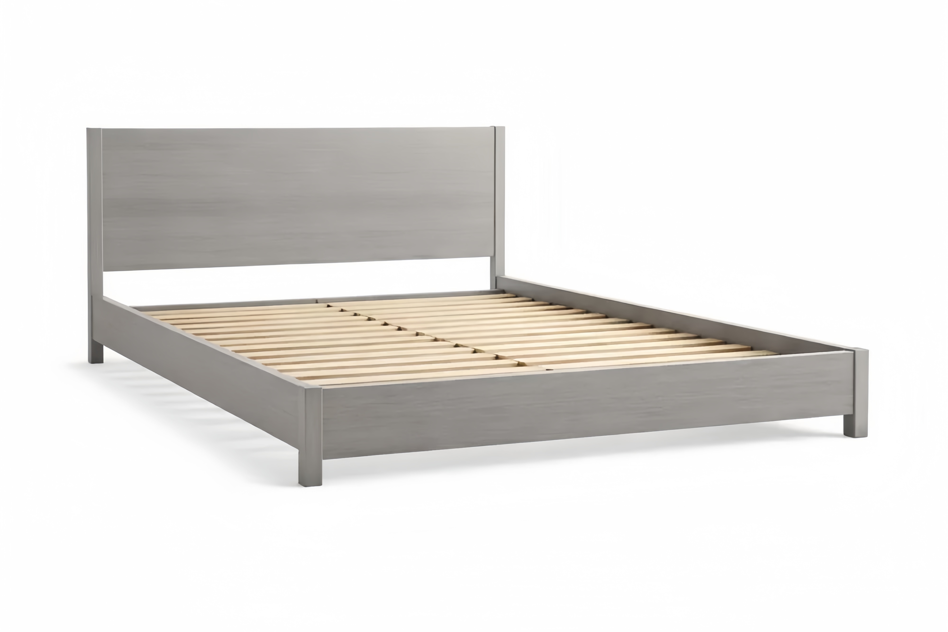 Letto Matrimoniale in Legno Grigio 200x160 cm