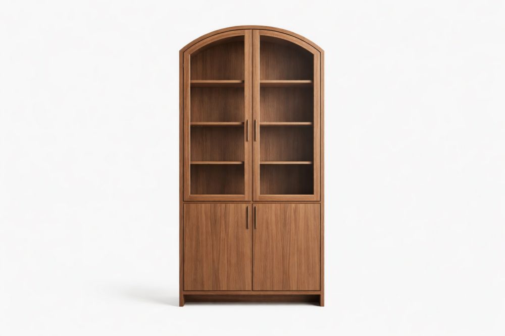 Libreria con Ante in Legno di Noce