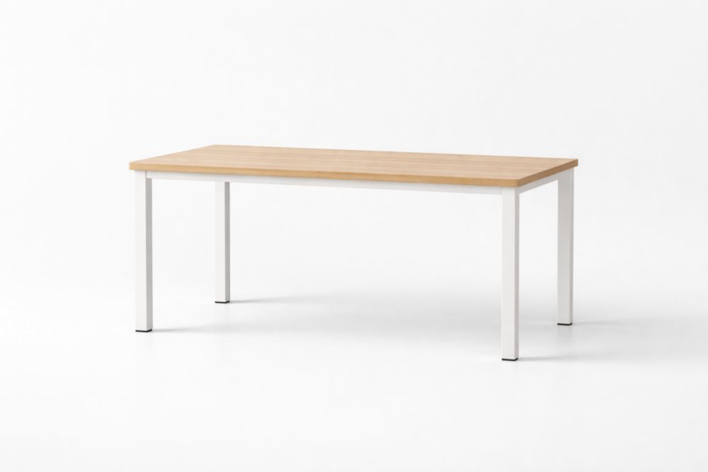 Tavolo rettangolare in legno e metallo 200x90 cm