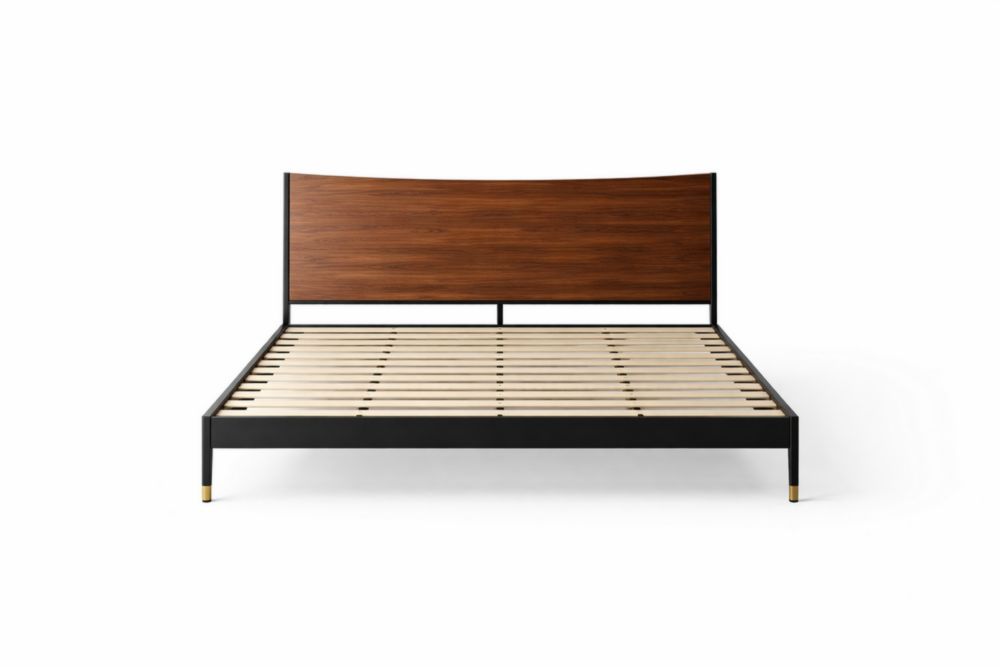 Letto matrimoniale in metallo e legno 160x200 cm