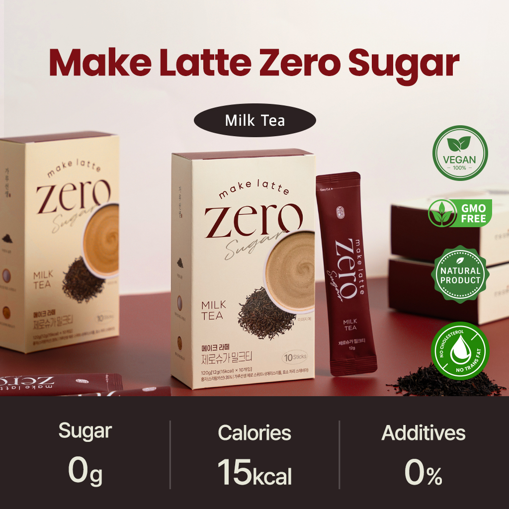 Make Latte Milk Tea Latte Powder Mix Zero Sugar 10 Sticks (4.23 Ounces)