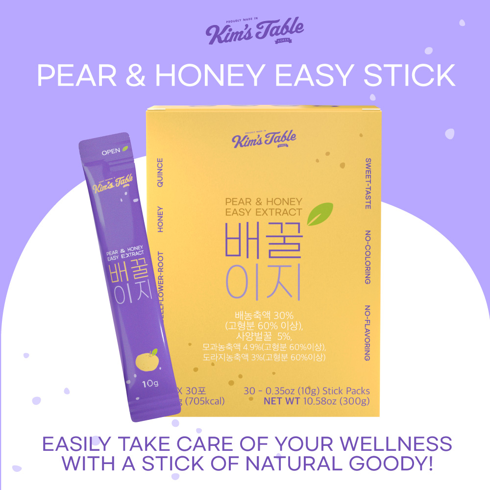 KIM'S TABLE Korean Pear Honey Bellflower Root Extract (10g X 30 Pouches)