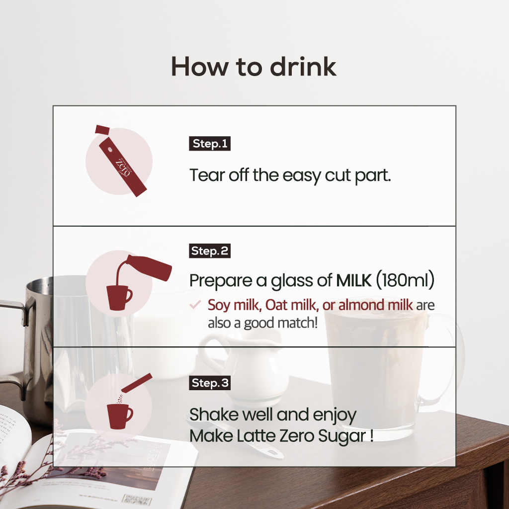 Make Latte Milk Tea Latte Powder Mix Zero Sugar 10 Sticks (4.23 Ounces)