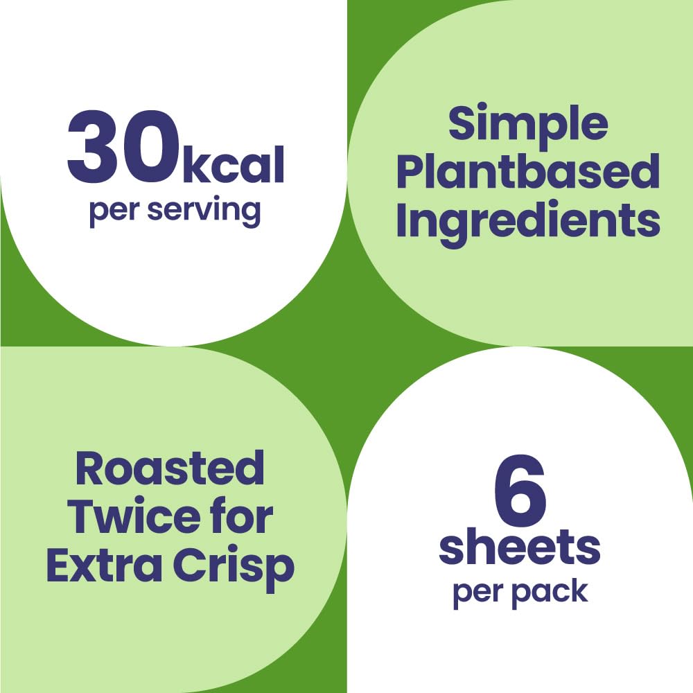 KIM'S TABLE- Sea Salt - Organic Roasted Seaweed Sheets - Korean Diet Snack