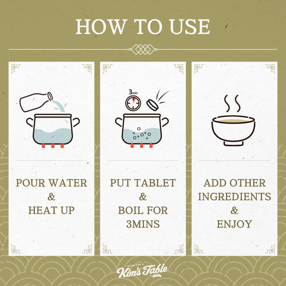 Korean Soup Broth Stock Anchovy Broth Tablet (4G X 50 TABLETS)