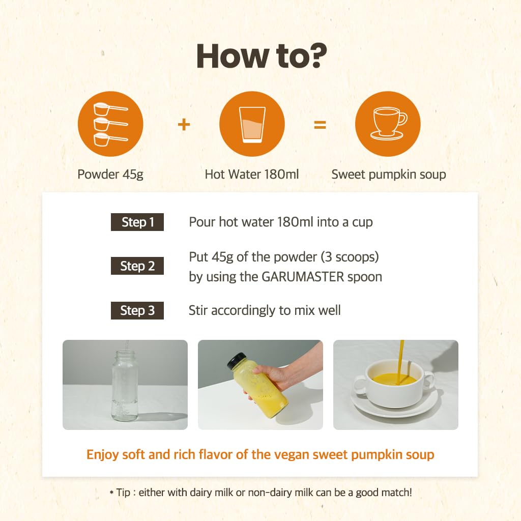 Korean Sweet Pumpkin Cream Soup Powder, 17.6 oz (500g), 단호박