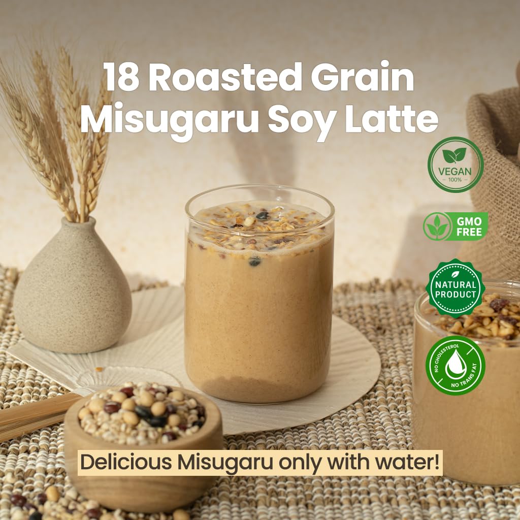 Korean Food Korean Misugaru 18 Multi-Grain Drink Mix, 17.6 oz(500g), 미숫가루