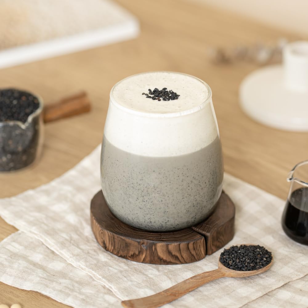 Black Sesame Soy Latte Powder, 17.6 oz (500g), 흑임자 라떼