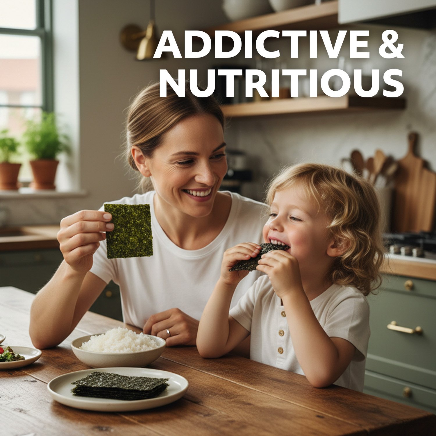 NORI LAND Roasted Seaweed Snack 6 Convenient Packs (0.14oz Each) (Olive Oil)