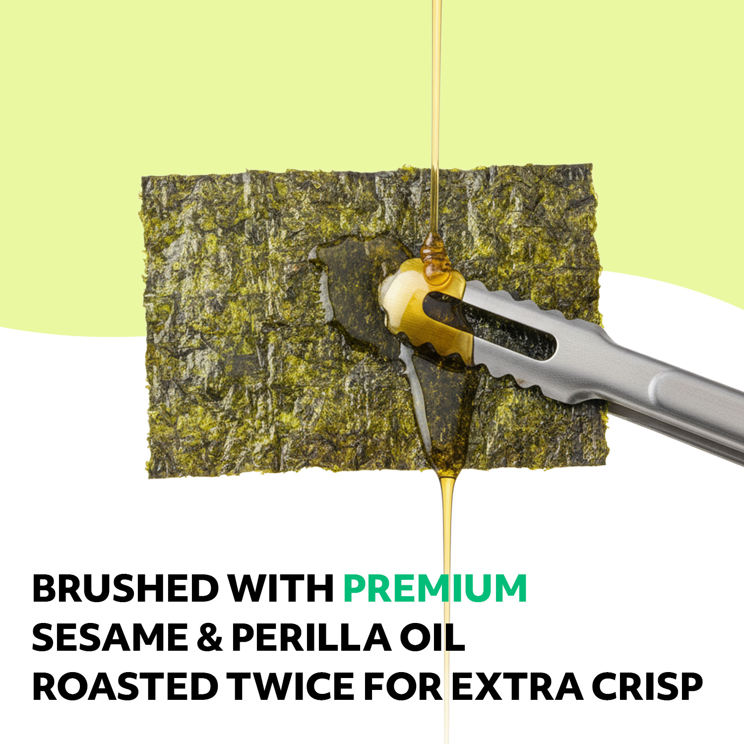 NORI LAND Roasted Seaweed Snack 6 Convenient Packs (0.14oz Each) (Olive Oil)