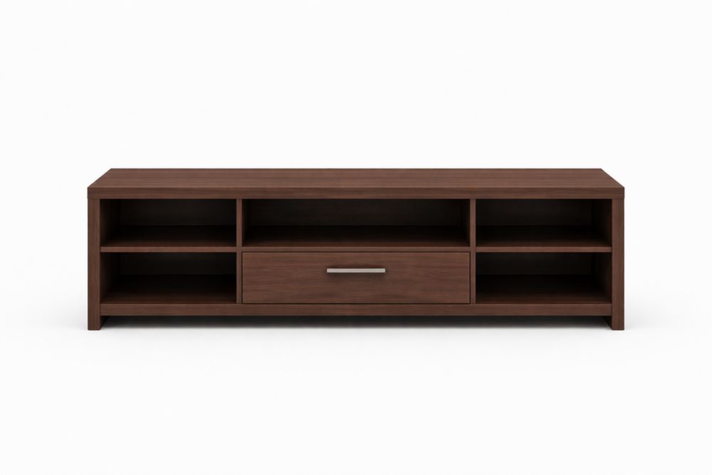 Mobile TV in MDF con Cassetto e Ripiani 140x40x50 cm