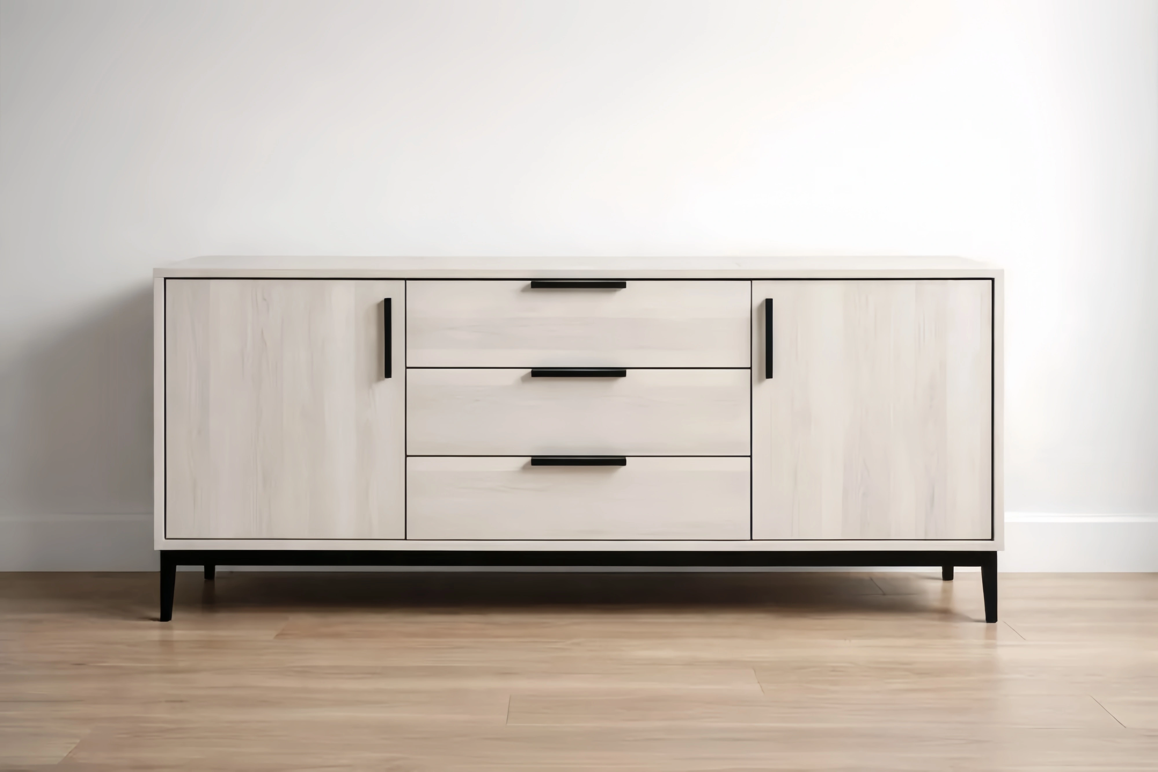 Credenza in Legno Composito con Ante e Cassetti