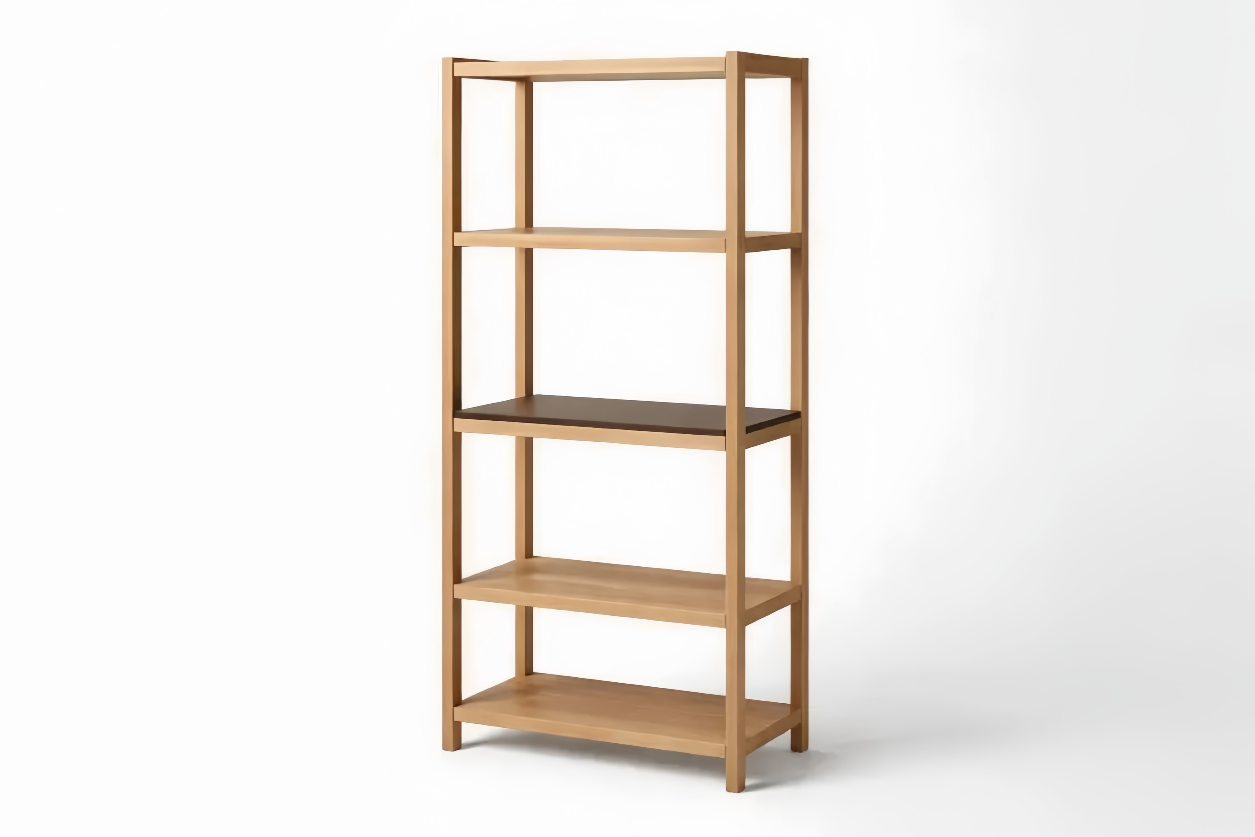 Libreria a 4 ripiani in rovere naturale