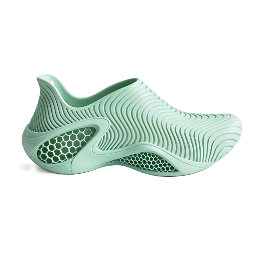 3D Printed TPU Women's Slip-on Sneakers | Wave-texture Upper, Honeycomb Midsole | Factory Wholesale