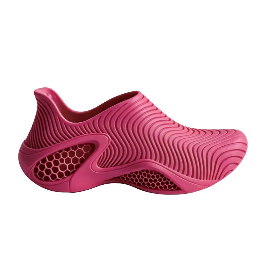 3D Printed TPU Women's Slip-on Sneakers | Wave-texture Upper, Honeycomb Midsole | Factory Wholesale