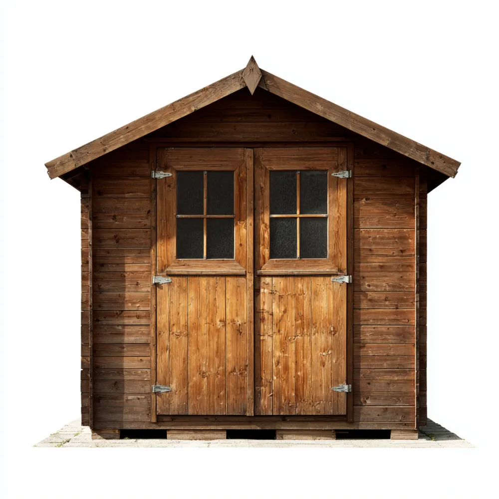 Abri de rangement en bois 200x150x210 cm – Brun – Toit incliné