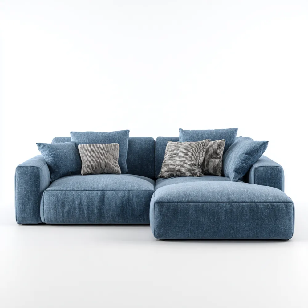Canapé d'angle 300x150x80 cm – Bleu – Design Contemporain