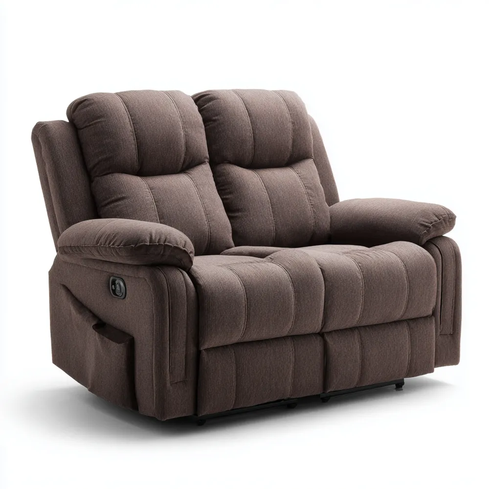 Canapé 2 places inclinable 145x90x100 cm - Marron