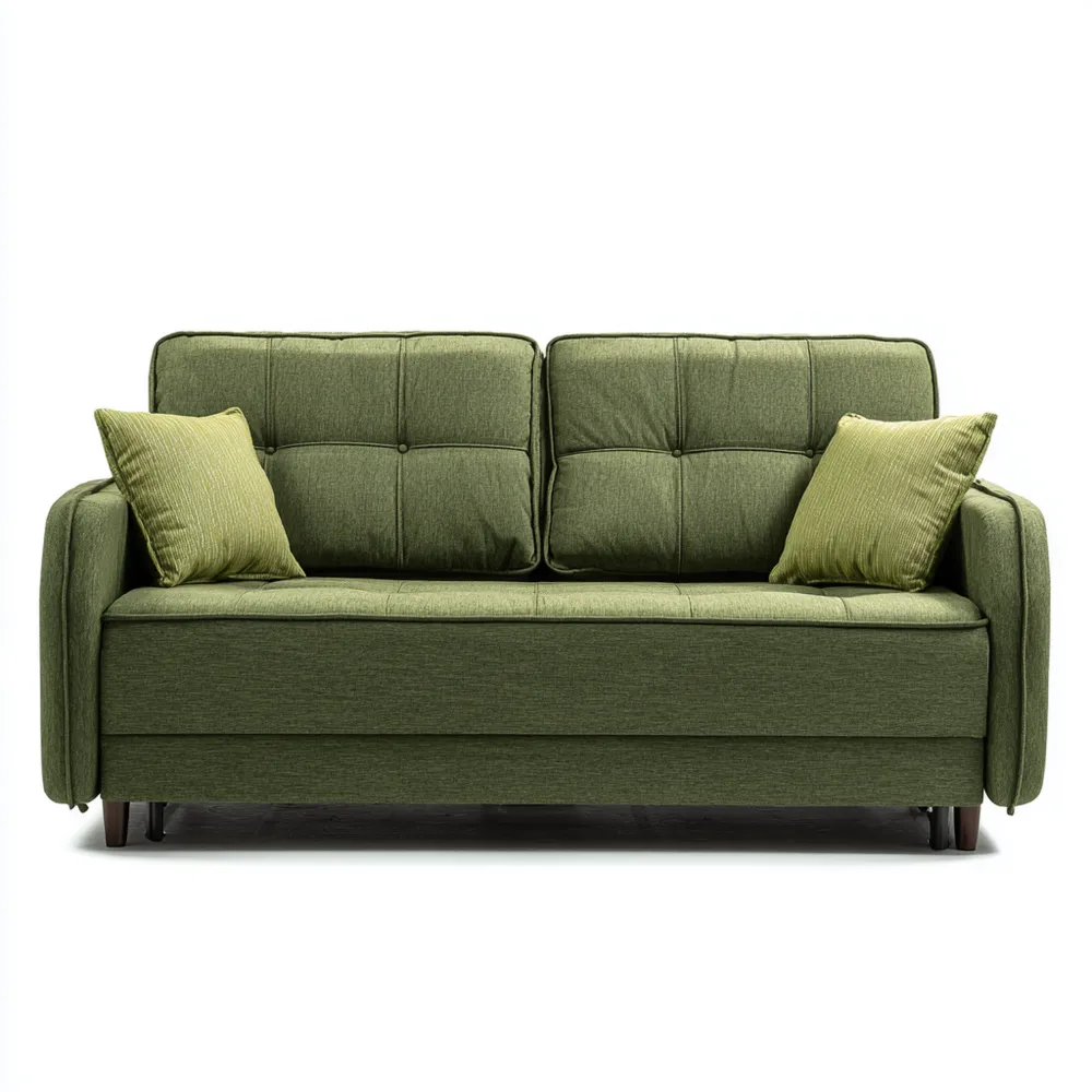 Canapé 2 places Tissu 140x85x75 cm - Vert - Moderne