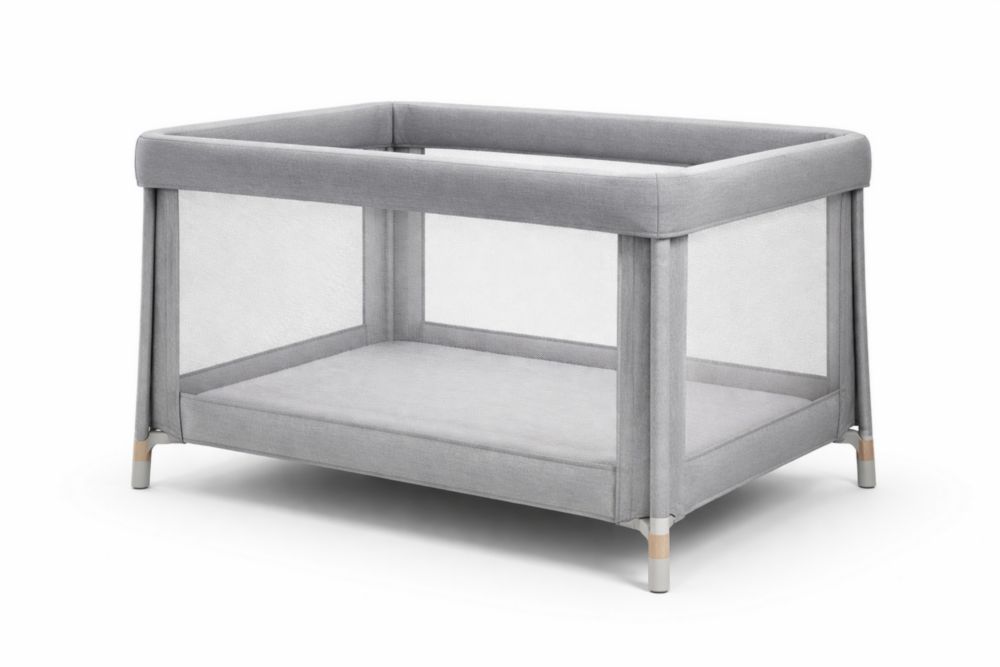 Lit Parapluie Bébé en Polyester Gris