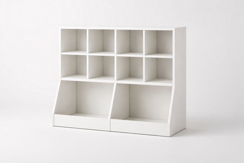 Étagère de rangement en bois blanche 102x102x39 cm