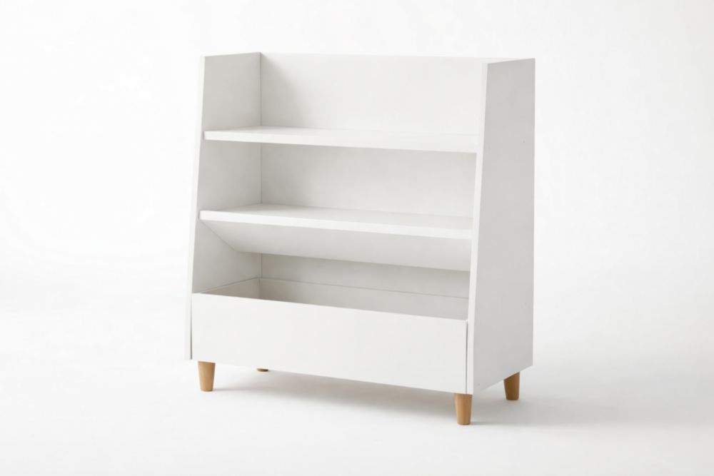 Étagère bibliothéque inclinée en Bois Blanc