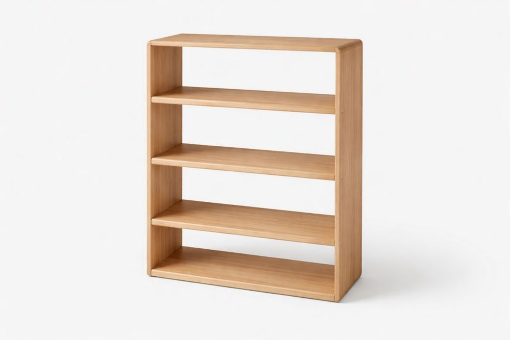 Étagère en bois 4 niveaux Naturel