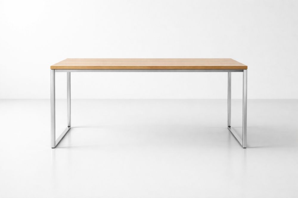 Table rectangulaire en bois et métal 180x90x75 cm
