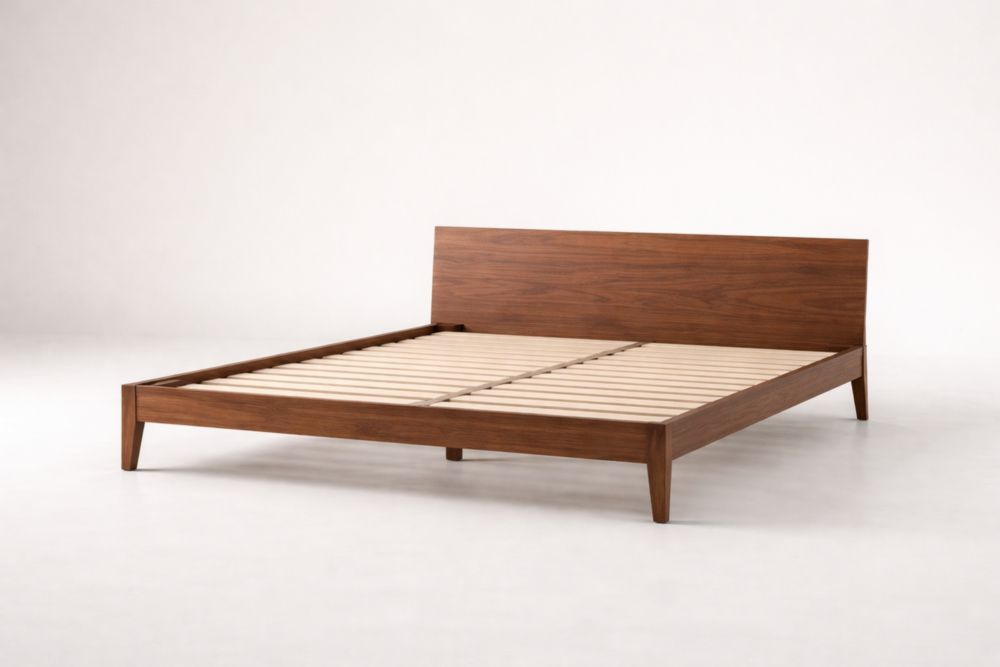 Letto matrimoniale in legno noce 200x160 cm