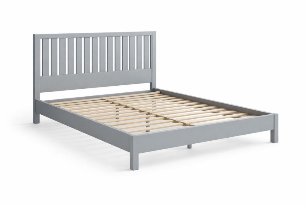 Struttura letto matrimoniale in legno grigio 200x160 cm