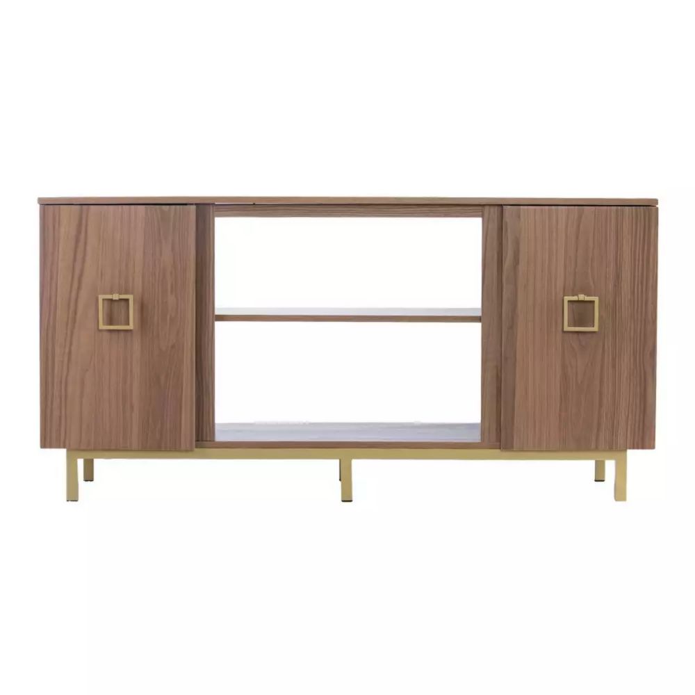 Buffet en bois de noyer pieds métal 120cm