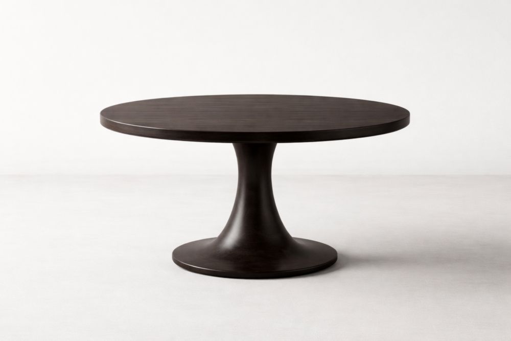Table à manger ronde en bois massif 120cm