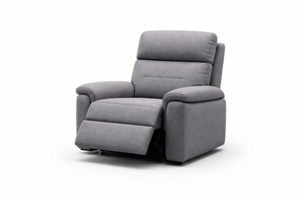 Fauteuil inclinable en tissu polyester gris
