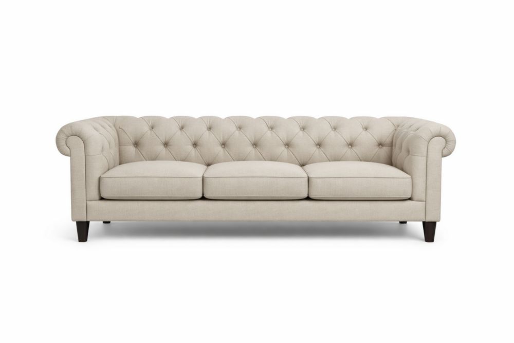 Canapé 3 Places Lin Bois Beige