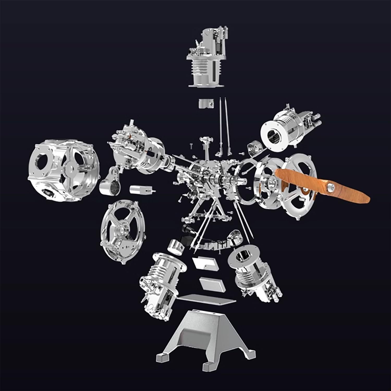 DIY 1/6 Full Metal 5 Cylinder Radial Engine Model 