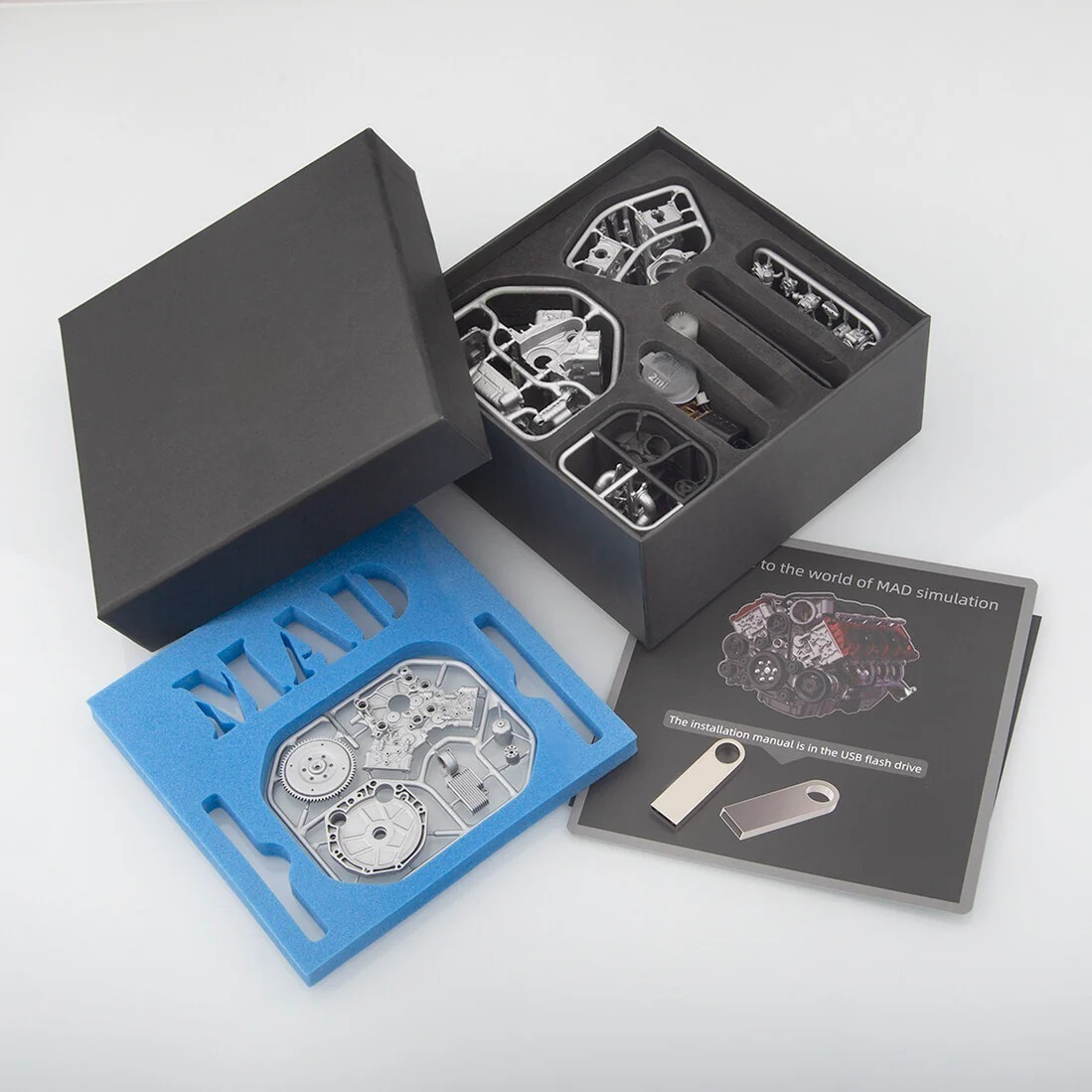 RC V8 Engine Model Kit - AX90104 SCX10Ⅱ Capra VS4-10 Pro