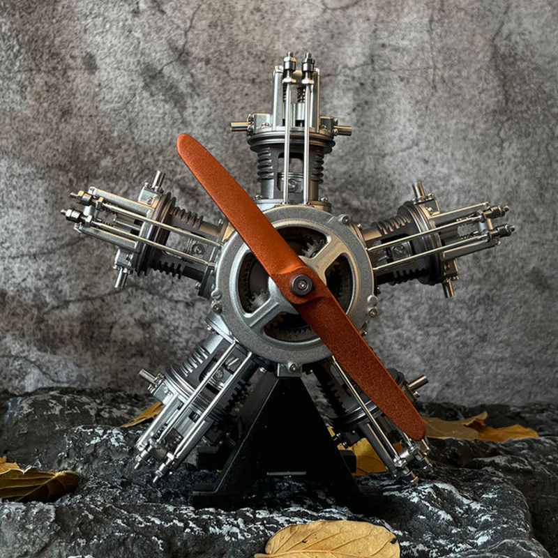 DIY 1/6 Full Metal 5 Cylinder Radial Engine Model 