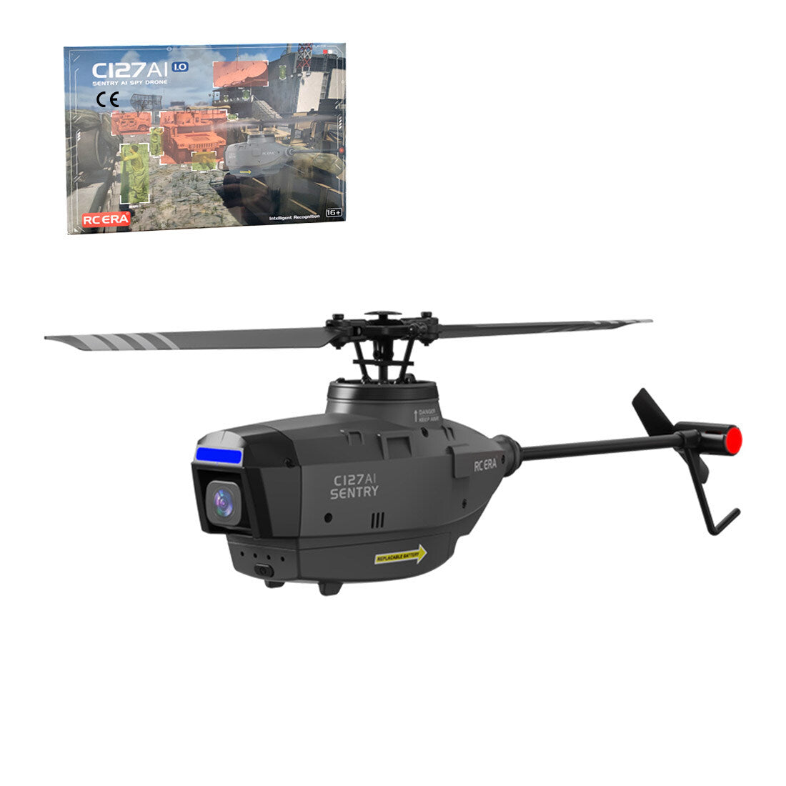 RC ERA C127AI Helicopter Scout Drone Model 2.4G 4CH Single-Rotor Brushless Model Without Aileron