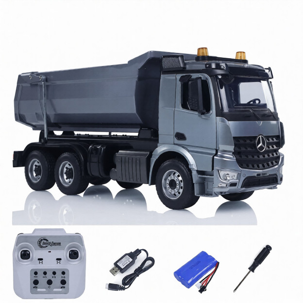 1/20 6X6 Metal RC Dump Truck Electric Lifting Remote Control Tipper Car Model 