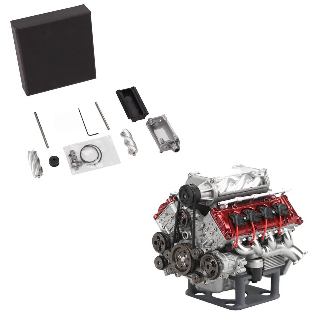 RC V8 Engine Model Kit - AX90104 SCX10Ⅱ Capra VS4-10 Pro