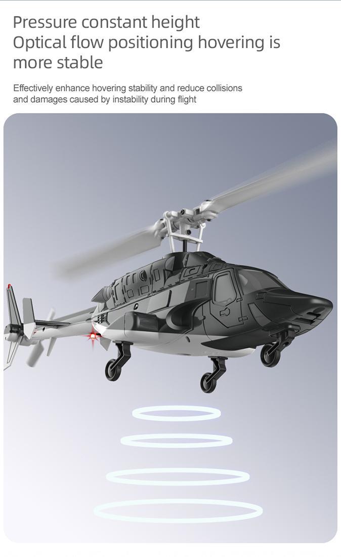 RC ERA A61 Micro RC Airwolf Helicopter 1/53 Scale Gyro with Optical Flow Altitude Hold RTF